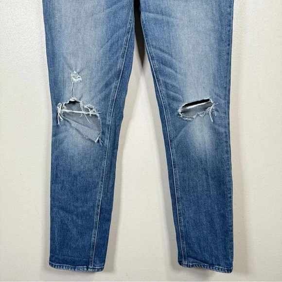 Paige Womens Size 27 Sarah Slim Destructed Ribbed Jeans - Picture 7 of 16